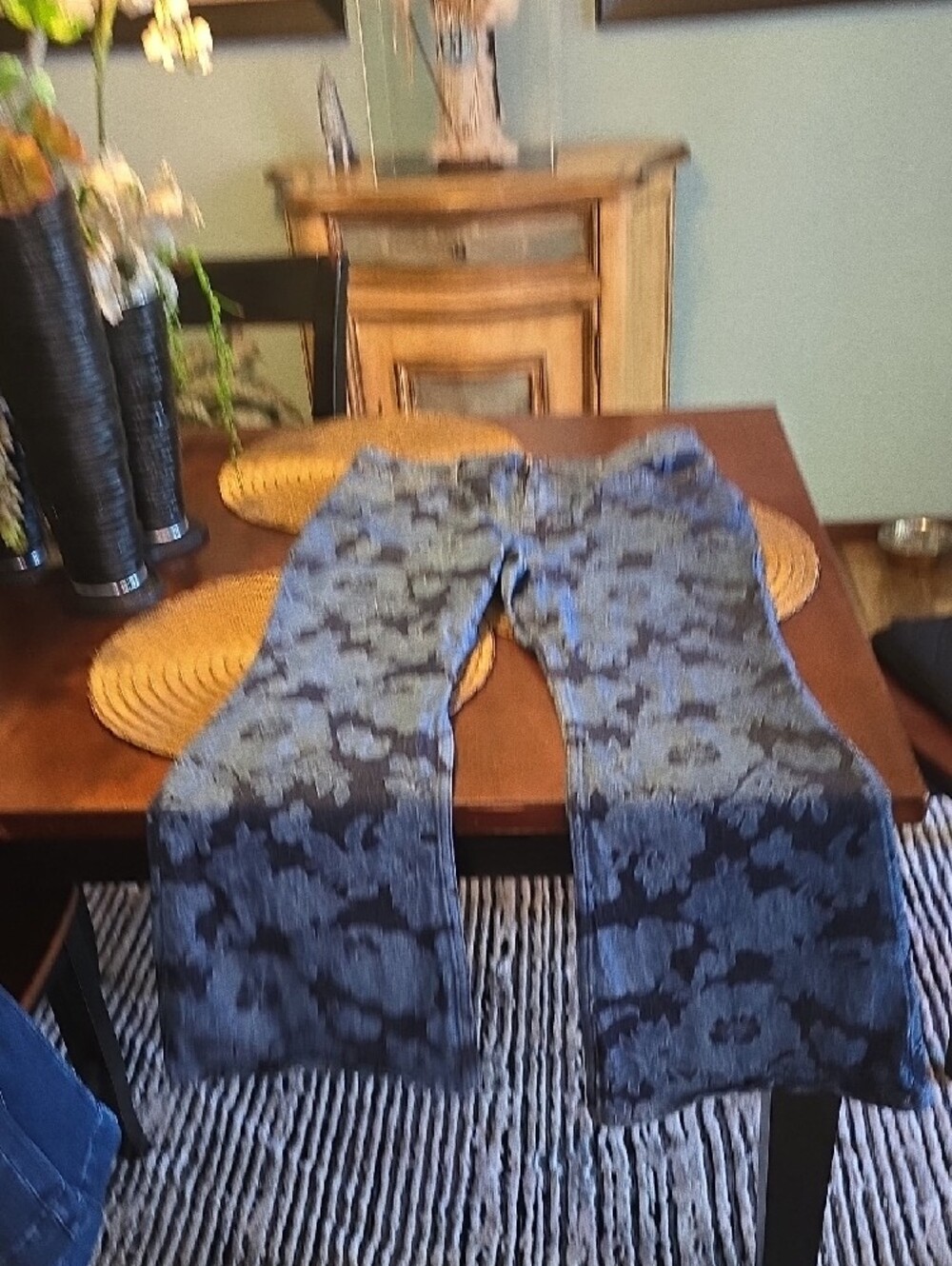 Wrangler Blue Floral Jacquard Jeans - Picture 5 of 6